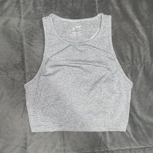 Grey crop top, athletic material